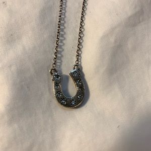 Silver Juicy Couture Horseshoe Necklace